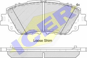 ICER 182307 - JGO.PASTILLAS FRENO DAIHATSU-LEXUS