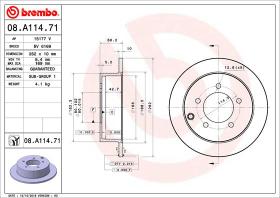 BREMBO 08A11471 - DISCO DE FRENO