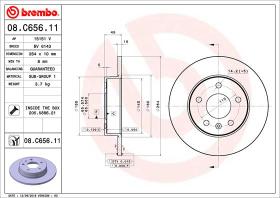 BREMBO 08C65611 - DISCO DE FRENO