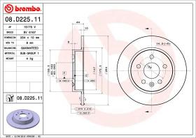 BREMBO 08D22511 - DISCO DE FRENO