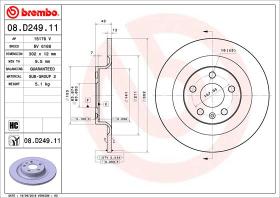 BREMBO 08D24911 - DISCO DE FRENO