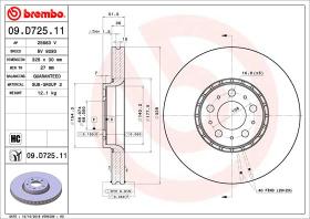 BREMBO 09D72511 - DISCO DE FRENO