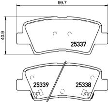 BREMBO P30101 - PASTILLA DE FRENO