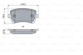 BOSCH 0986424056 - PASTILLA DE FRENO