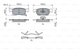 BOSCH 0986424332 - PASTILLA DE FRENO