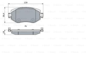 BOSCH 0986424386 - PASTILLA DE FRENO