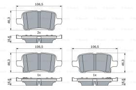 BOSCH 0986424839 - PASTILLA DE FRENO