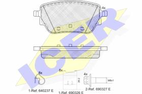 ICER 182353 - JGO.PASTILLAS FRENO MERCEDES