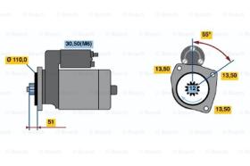 BOSCH 0001241014 - MOTOR DE ARRANQUE