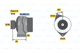 BOSCH 0124325117 - ALTERNADOR