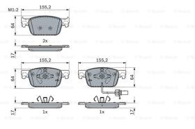 BOSCH 0986424433 - PASTILLA DE FRENO