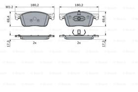 BOSCH 0986424436 - PASTILLA DE FRENO