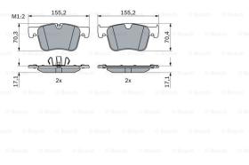 BOSCH 0986424860 - PASTILLA DE FRENO