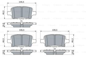 BOSCH 0986424870 - PASTILLA DE FRENO