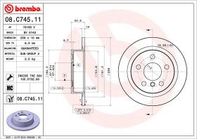 BREMBO 08C74511 - DISCO DE FRENO