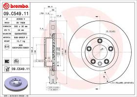 BREMBO 09C54911 - DISCO DE FRENO