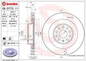 BREMBO 09D77311 - DISCO DE FRENO