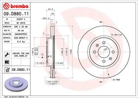 BREMBO 09D88011 - DISCO DE FRENO