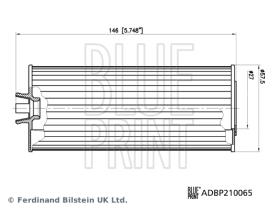 BLUE PRINT ADBP210065 - FILTRO ACEITE CON ARO