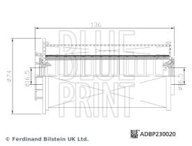 BLUE PRINT ADBP230020 - FILTRO DE CARBURANTE