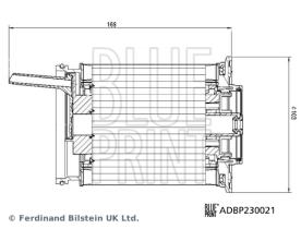 BLUE PRINT ADBP230021 - FILTRO DE CARBURANTE