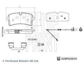 BLUE PRINT ADBP420034 - JGO DE FORROS DE FRENO