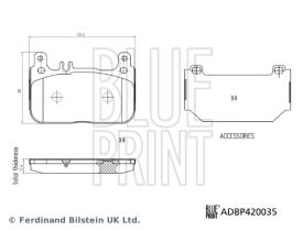 BLUE PRINT ADBP420035 - JGO PASTILLAS DE FRENO