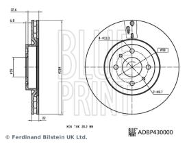 BLUE PRINT ADBP430000 - DISCO DE FRENO