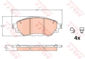 TRW GDB2196 - PASTILLAS DE FRENO