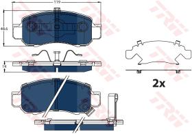 TRW GDB3376BTE - PASTILLAS DE FRENO ELECTRIC BLUE