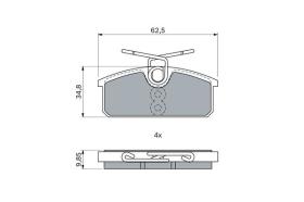 BOSCH 0986424275 - PASTILLA DE FRENO