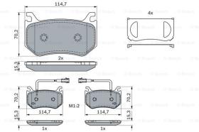 BOSCH 0986424384 - PASTILLA DE FRENO