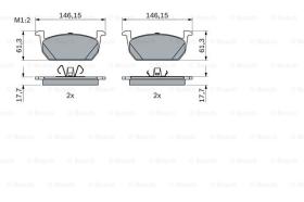 BOSCH 0986424846 - PASTILLA DE FRENO