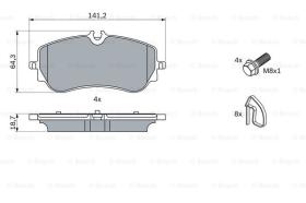 BOSCH 0986424875 - PASTILLA DE FRENO