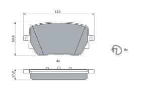 BOSCH 0986424890 - PASTILLA DE FRENO