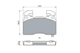 BOSCH 0986424894 - PASTILLA DE FRENO