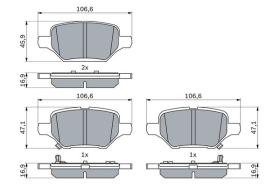 BOSCH 0986424895 - PASTILLA DE FRENO