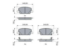 BOSCH 0986424896 - PASTILLA DE FRENO