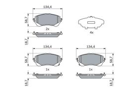 BOSCH 0986424898 - PASTILLA DE FRENO