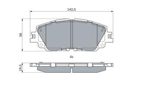 BOSCH 0986424899 - PASTILLA DE FRENO