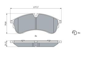 BOSCH 0986424930 - PASTILLA DE FRENO