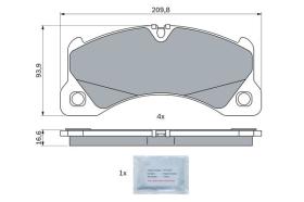 BOSCH 0986424970 - PASTILLA DE FRENO