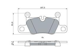 BOSCH 0986424971 - PASTILLA DE FRENO