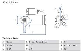 BOSCH 0986025510 - MOTOR DE ARRANQUE