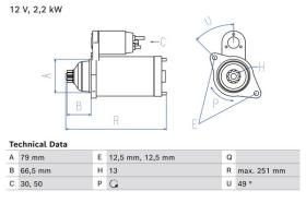 BOSCH 0986026340 - MOTOR DE ARRANQUE