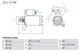 BOSCH 0986026520 - MOTOR DE ARRANQUE