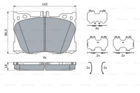 BOSCH 0986424335 - PASTILLA DE FRENO