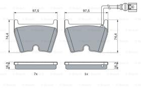 BOSCH 0986424613 - PASTILLA DE FRENO