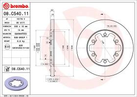 BREMBO 08C54011 - DISCO DE FRENO