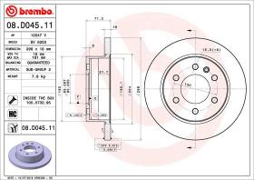 BREMBO 08D04511 - DISCO DE FRENO